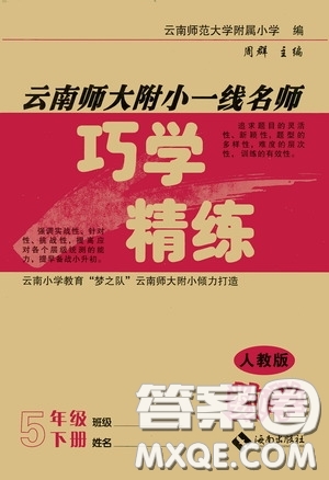 海南出版社2020云南師大附小一線名師巧學(xué)精練五年級(jí)數(shù)學(xué)下冊(cè)人教版答案
