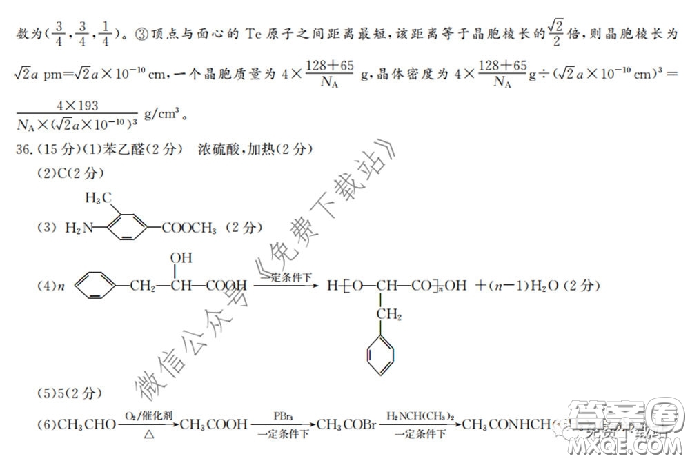 廣西2020屆高中畢業(yè)班第一次適應性測試理科綜合試題及答案