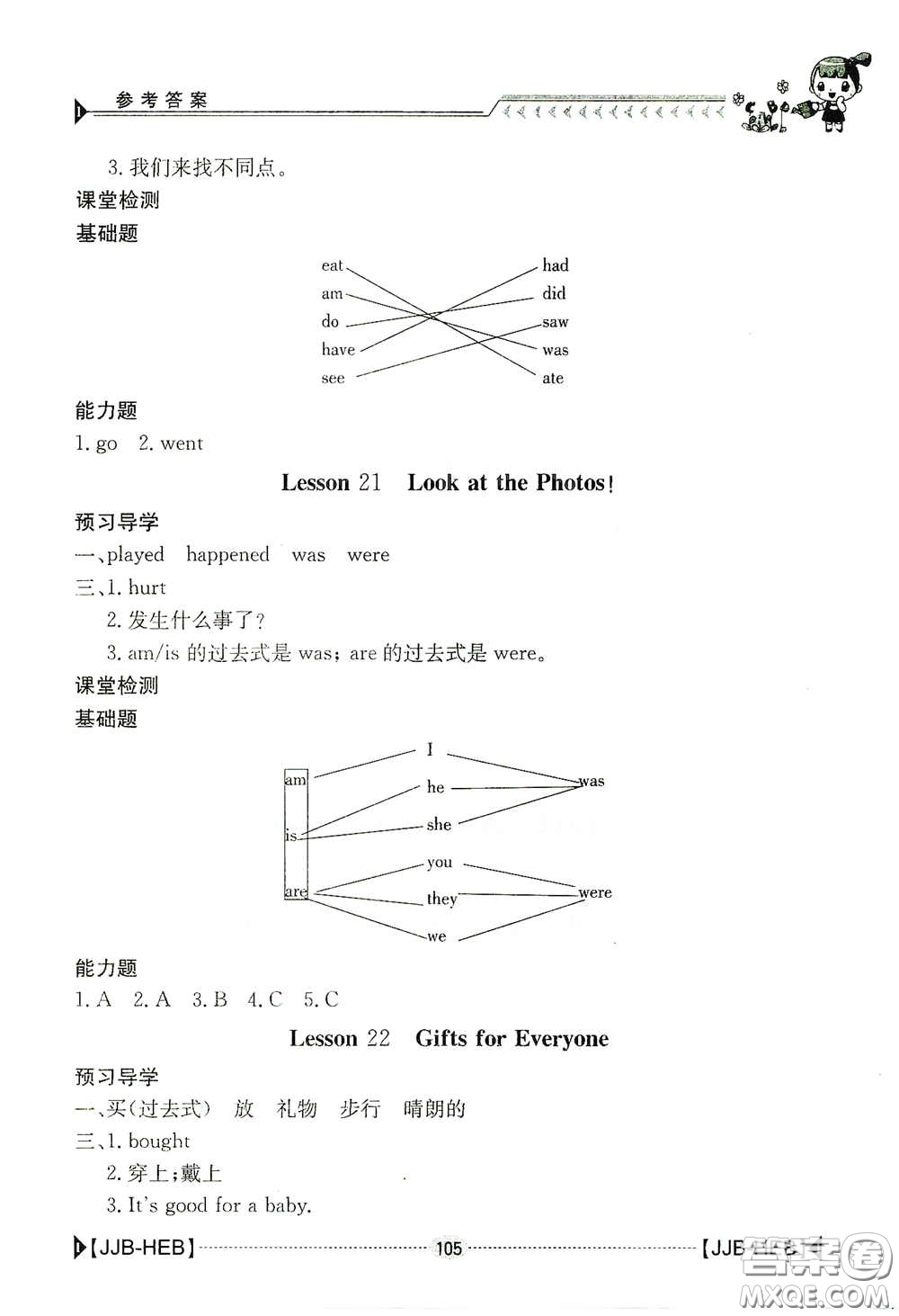 江西高校出版社2020金太陽導(dǎo)學(xué)案五年級(jí)英語下冊(cè)冀教版答案