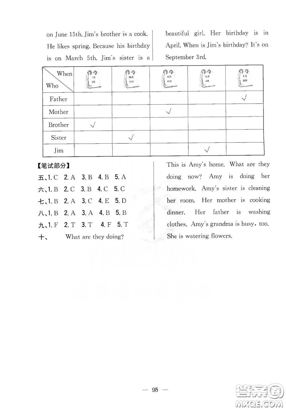 吉林人民出版社2020小學(xué)教材完全考卷五年級英語下冊新課標(biāo)人教版答案