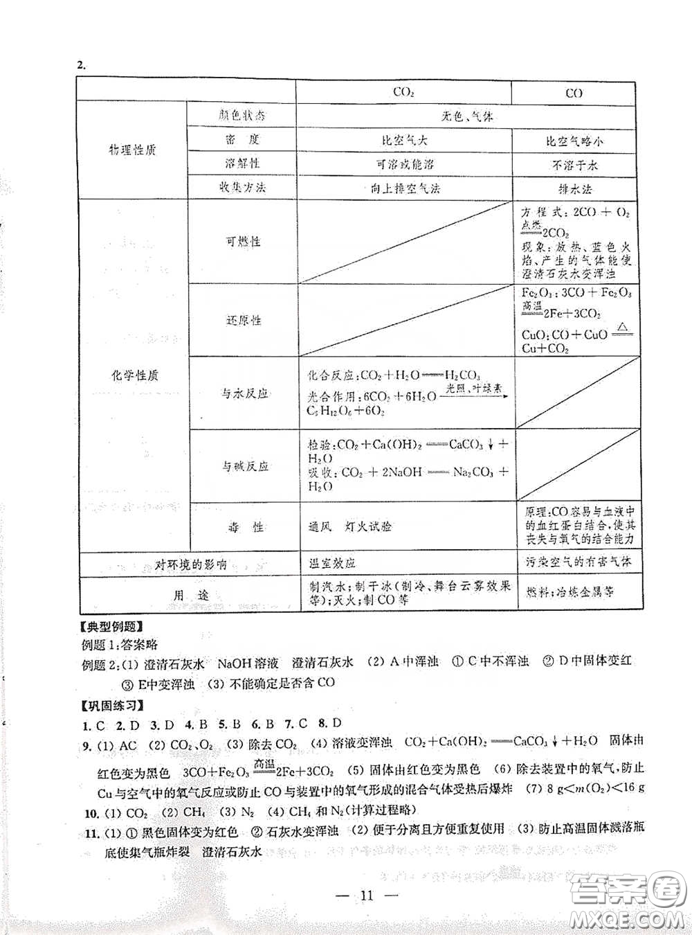 南京大學(xué)出版社2020創(chuàng)新優(yōu)化學(xué)案九年級化學(xué)下冊答案