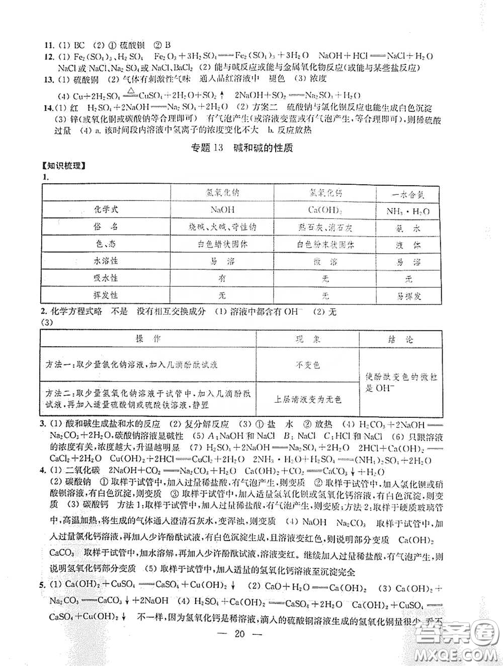 南京大學(xué)出版社2020創(chuàng)新優(yōu)化學(xué)案九年級化學(xué)下冊答案