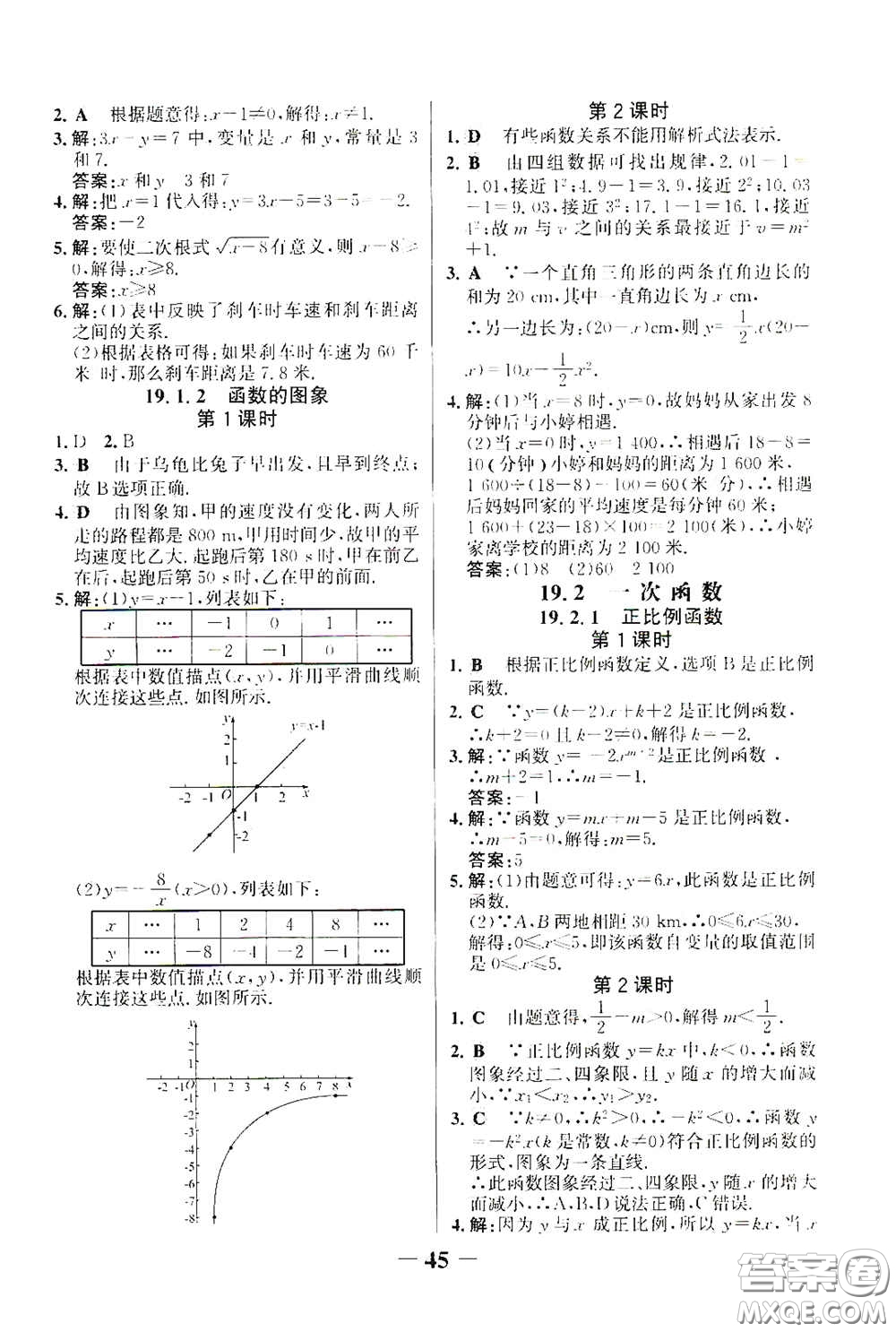 世紀(jì)金榜初中金榜學(xué)案2020堂堂清八年級(jí)數(shù)學(xué)下冊(cè)答案
