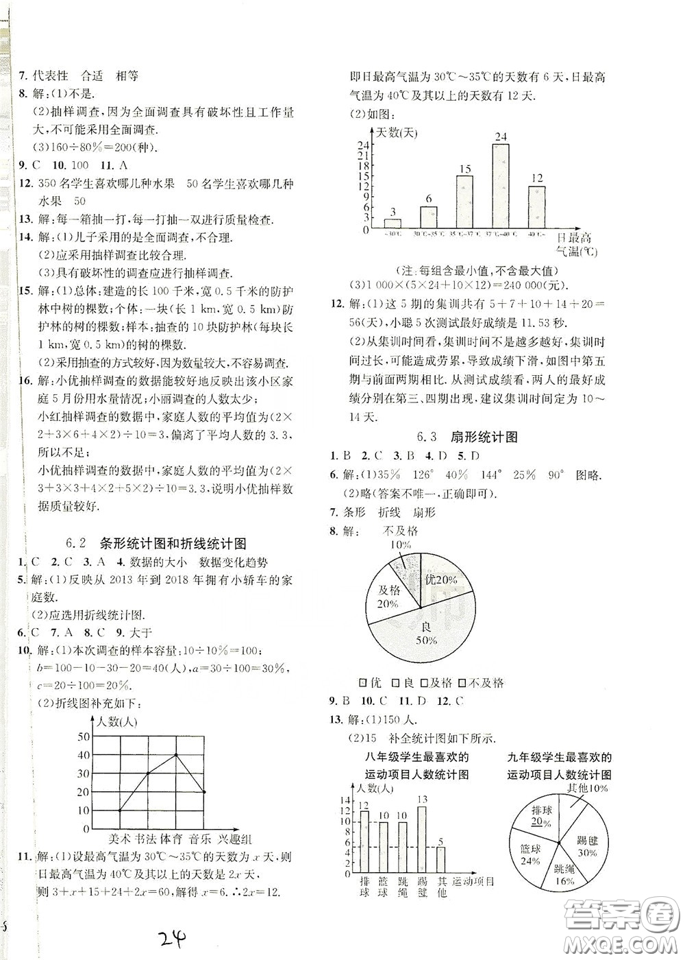 浙江工商大學(xué)出版社2020一閱優(yōu)品作業(yè)本數(shù)學(xué)A本七年級下冊浙教版答案