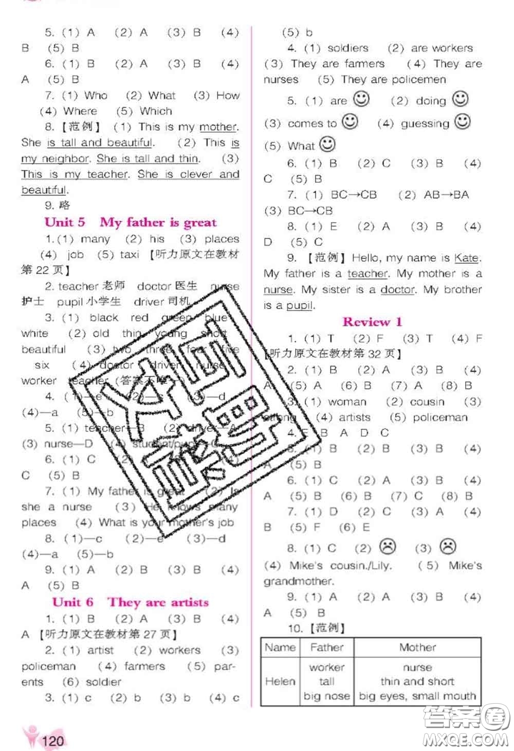 遼海出版社2020新版新課程能力培養(yǎng)四年級(jí)英語(yǔ)下冊(cè)遼師版三起答案