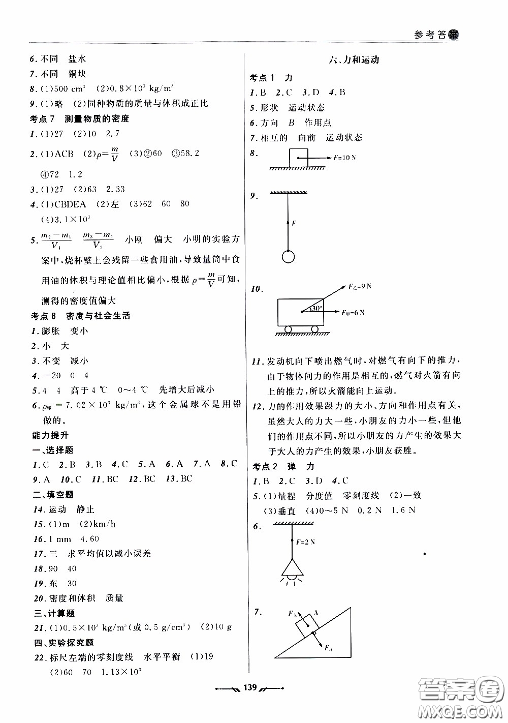 遼寧師范大學(xué)出版社2021新課程評(píng)價(jià)手冊(cè)九年級(jí)物理下冊(cè)答案