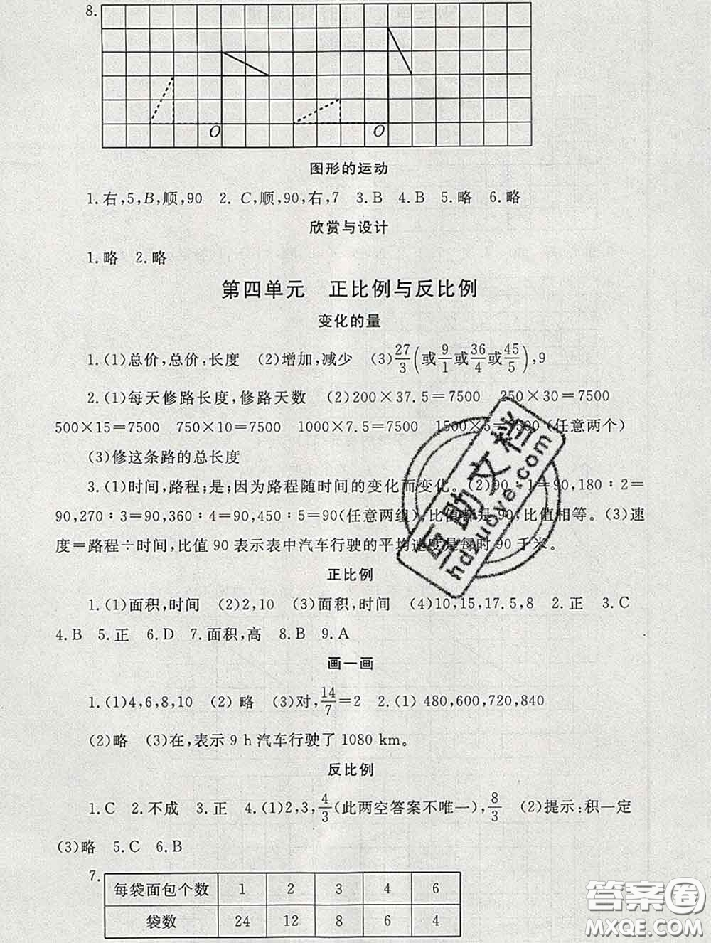 2020春海淀名師伴你學同步學練測六年級數(shù)學下冊北師版答案