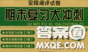 全程測(cè)評(píng)試卷2020期末復(fù)習(xí)大沖刺數(shù)學(xué)七年級(jí)下冊(cè)答案