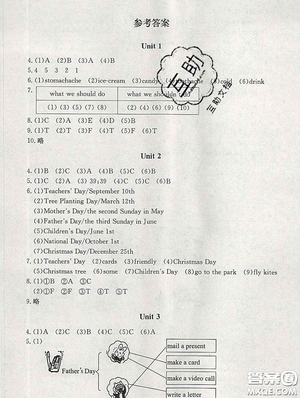 2020春海淀名師伴你學(xué)同步學(xué)練測五年級英語下冊人教版答案