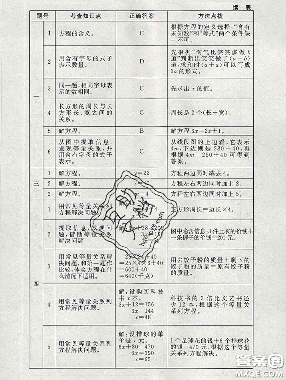 2020春海淀名師伴你學(xué)同步學(xué)練測四年級數(shù)學(xué)下冊北師版答案