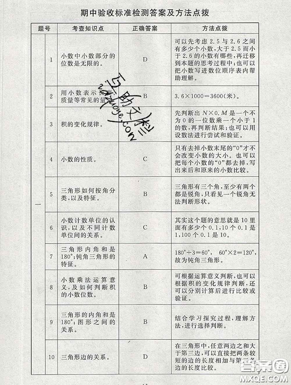 2020春海淀名師伴你學(xué)同步學(xué)練測四年級數(shù)學(xué)下冊北師版答案