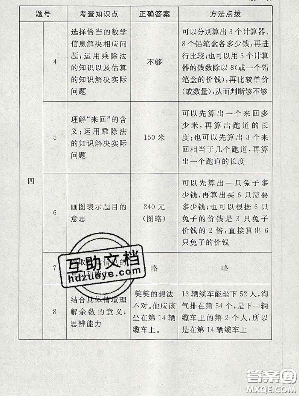 2020春海淀名師伴你學(xué)同步學(xué)練測三年級(jí)數(shù)學(xué)下冊北師版答案