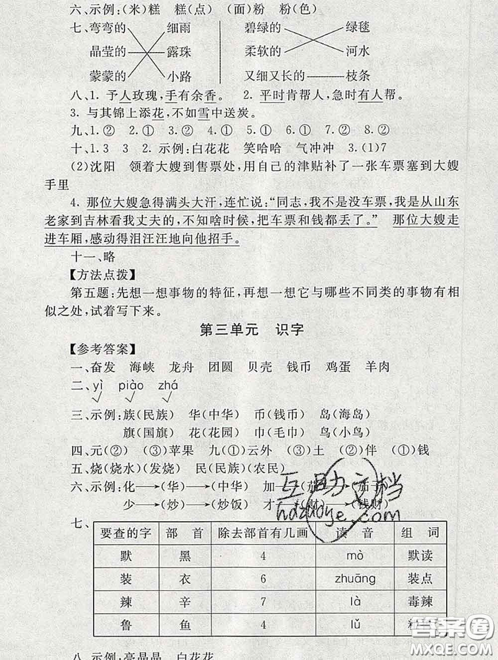2020春海淀名師伴你學(xué)同步學(xué)練測(cè)二年級(jí)語(yǔ)文下冊(cè)人教版答案