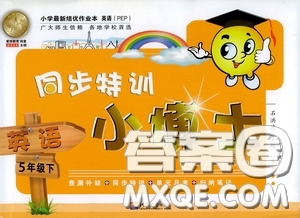 河海大學(xué)出版社2020同步特訓(xùn)小博士五年級(jí)英語(yǔ)人教版下冊(cè)答案