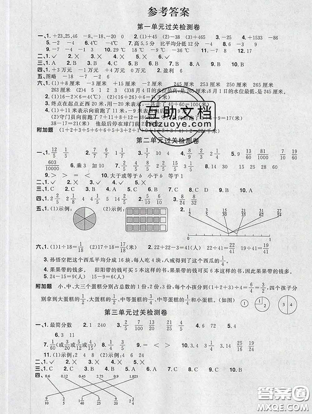 2020新版陽光同學(xué)一線名師全優(yōu)好卷五年級數(shù)學(xué)下冊青島版答案