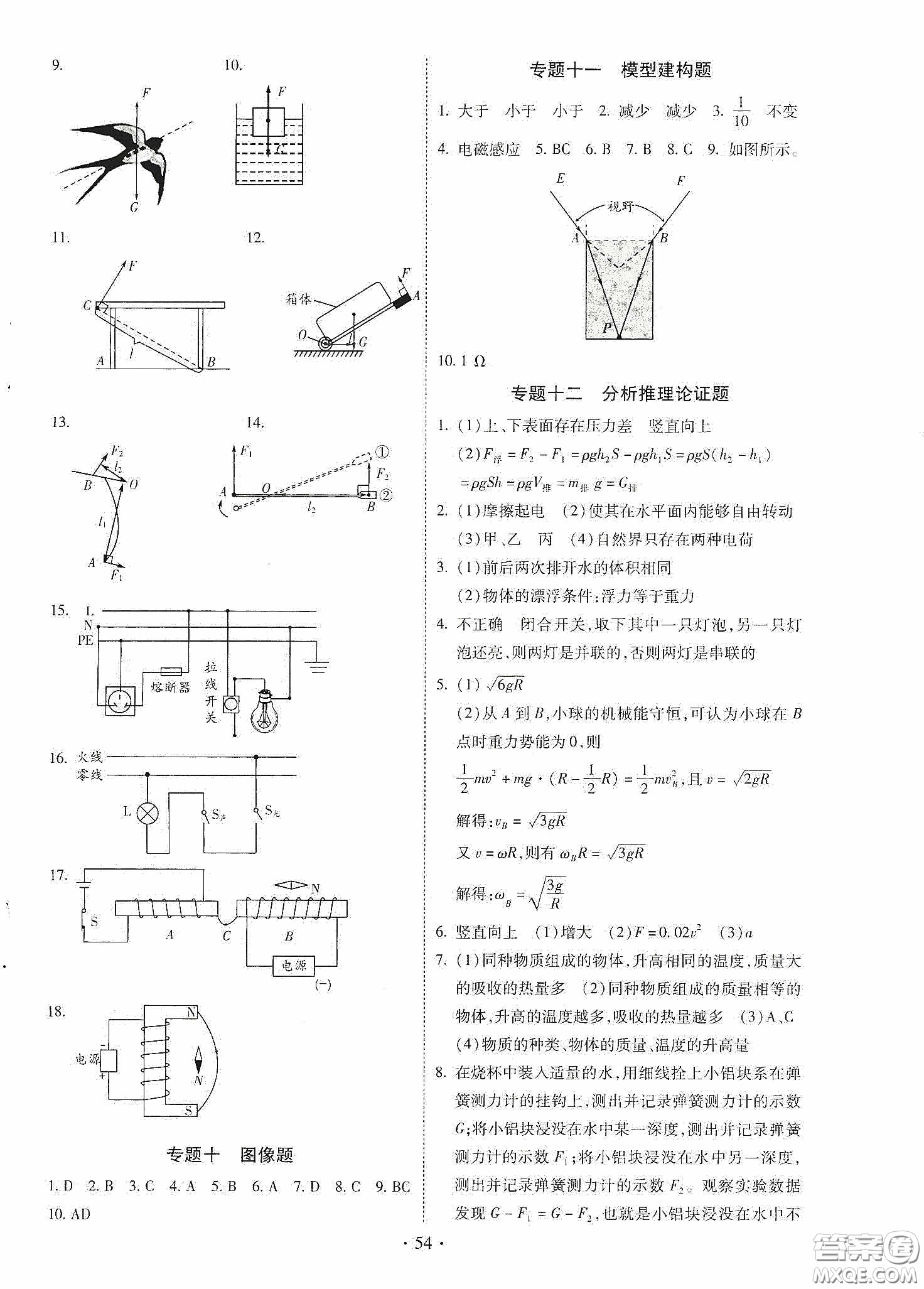 2020河南省初中畢業(yè)生學(xué)業(yè)考試復(fù)習(xí)指導(dǎo)+物理答案