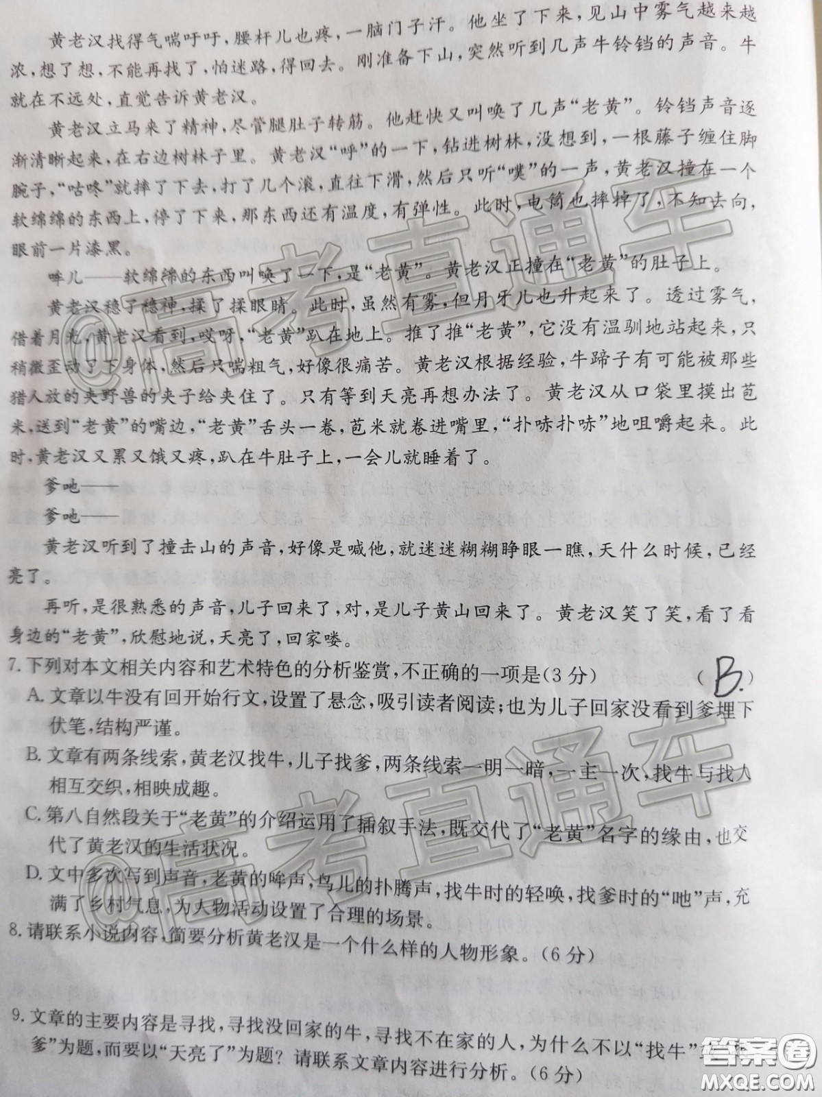 2020年婁底高三4月模擬考試語文試題及答案