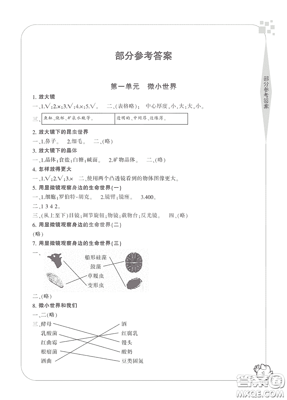寧波出版社2020學習方法指導叢書六年級科學下冊人教版答案