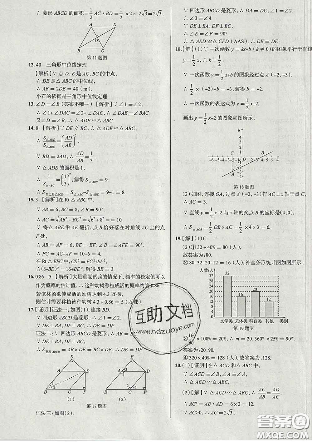 2020新版真題圈北京考生專用練考試卷八年級數(shù)學(xué)下冊答案