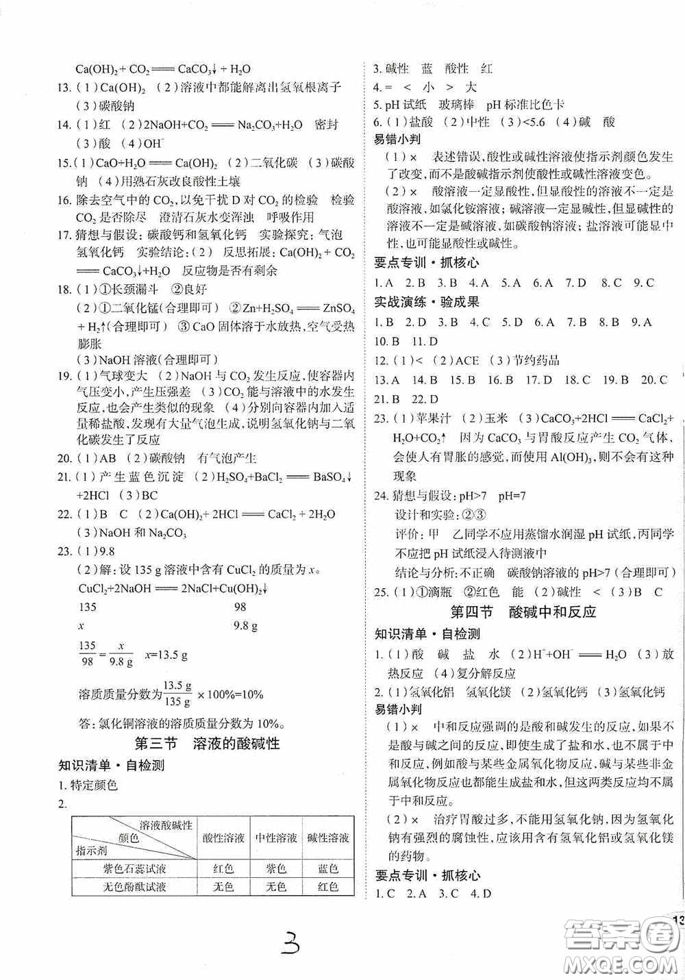 2020智學(xué)島四維文化中考檔案初中同步學(xué)案導(dǎo)學(xué)九年級(jí)化學(xué)下冊(cè)青島專(zhuān)用答案