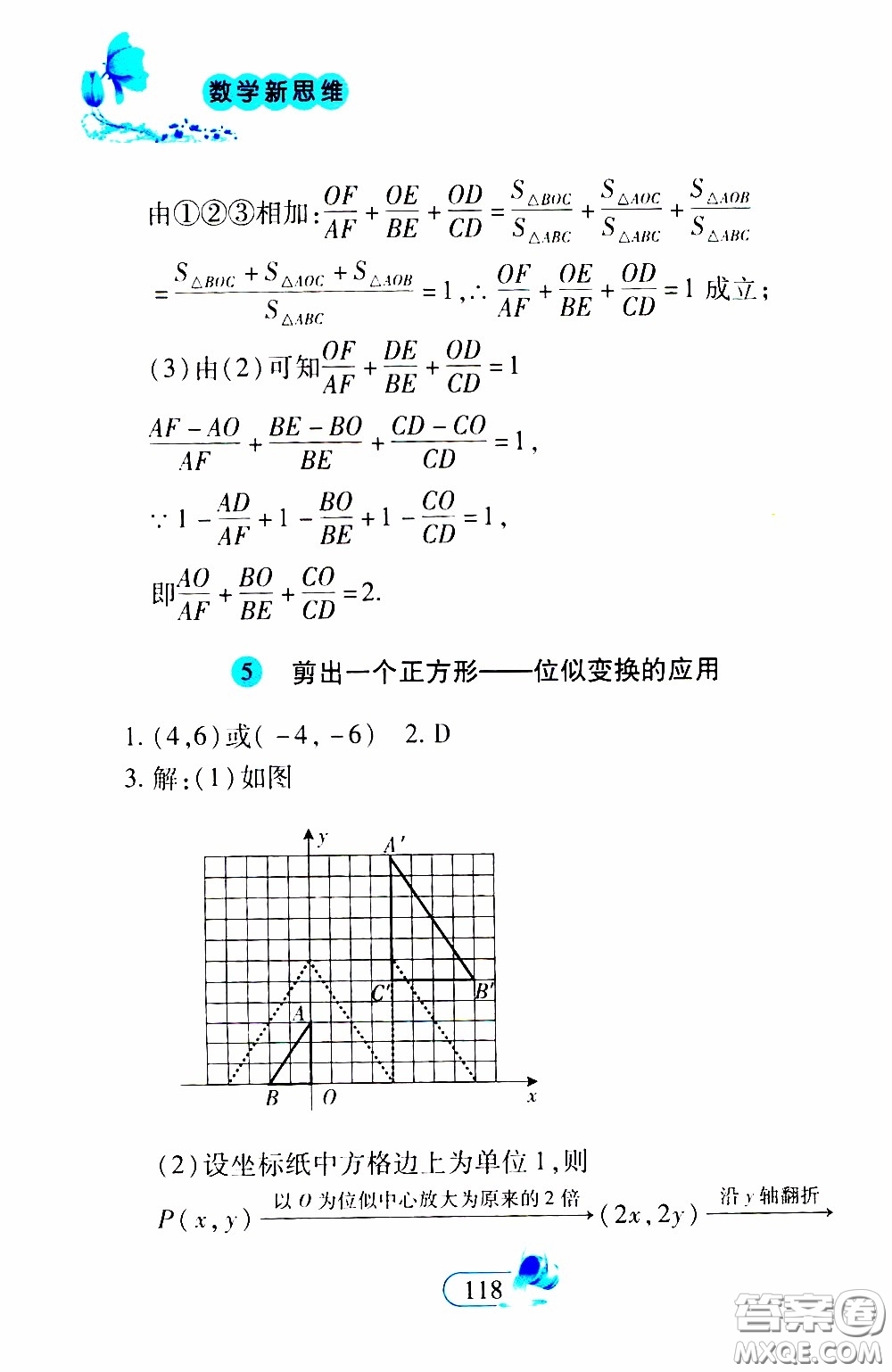 二十一世紀出版社2020年數(shù)學(xué)新思維九年級下冊參考答案