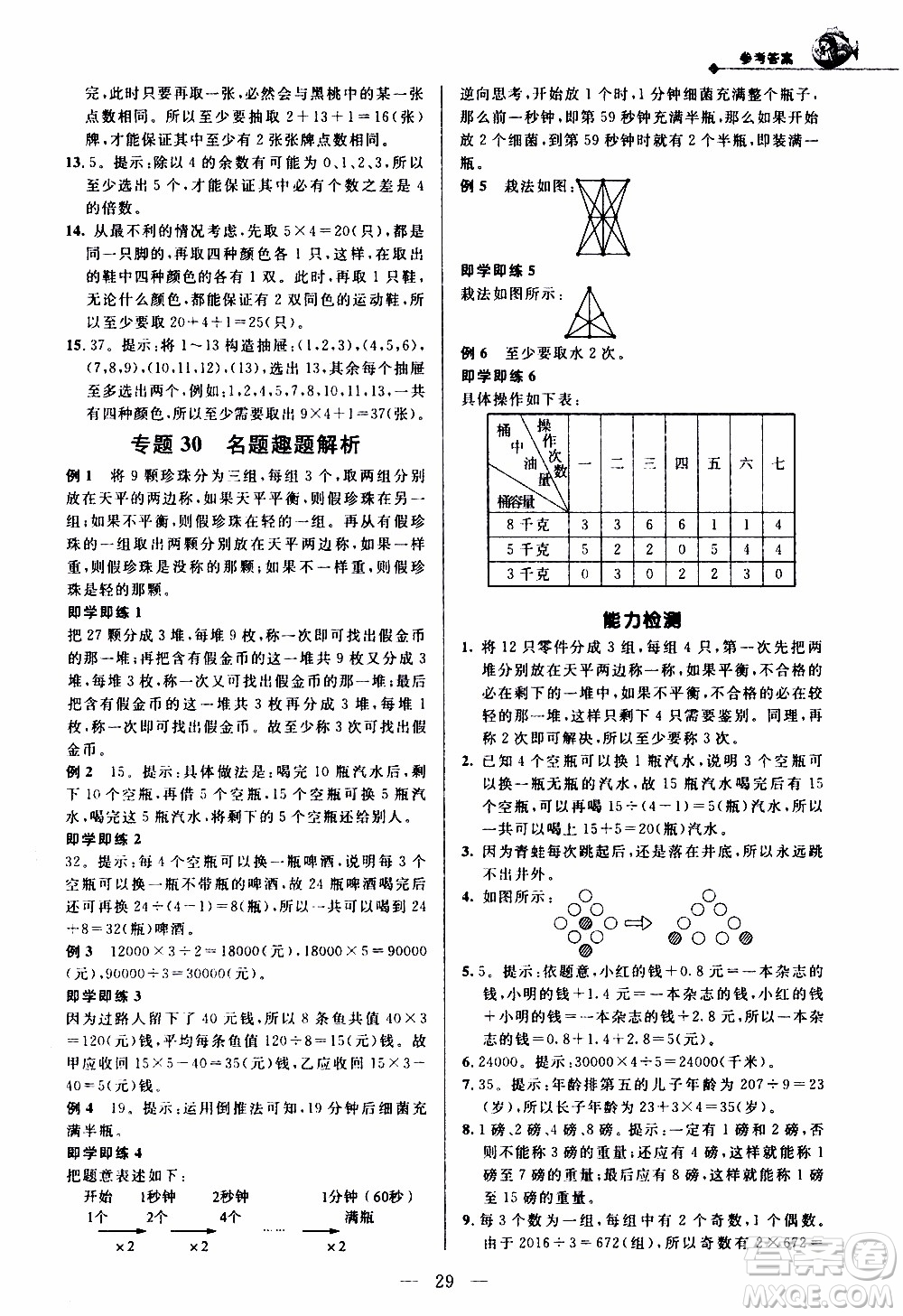 崇文教育2020年培優(yōu)新幫手?jǐn)?shù)學(xué)4年級參考答案