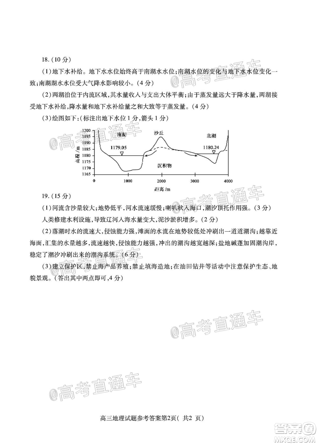 濟寧市2020年5月高考模擬考試地理試題及答案