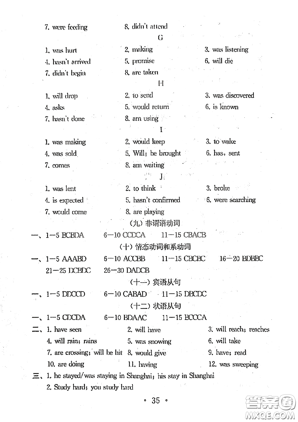南京大學(xué)出版社2020一考圓夢綜合素質(zhì)學(xué)英語隨堂反饋I九年級下冊答案