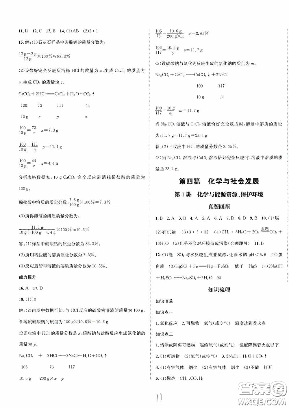 東北師范大學(xué)出版社2020決勝中考化學(xué)下冊答案