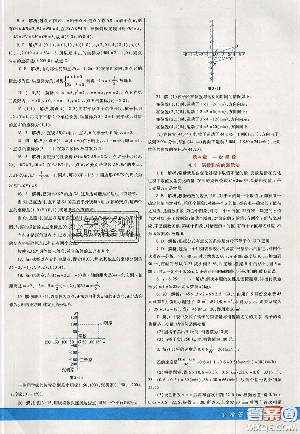 河北教育出版社2020春七彩課堂八年級數(shù)學(xué)下冊湘教版答案
