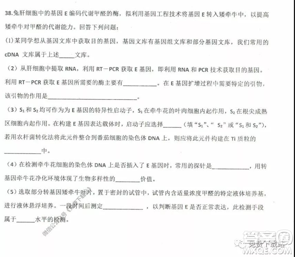 衡水中學(xué)2019-2020學(xué)年度高三年級(jí)下學(xué)期期中考試?yán)砜凭C合試題及答案