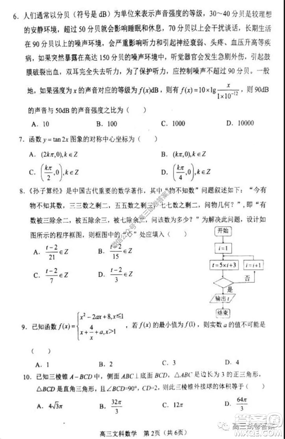 遼寧省部分重點(diǎn)中學(xué)協(xié)作體2020年高考模擬考試?yán)砜茢?shù)學(xué)試題及答案