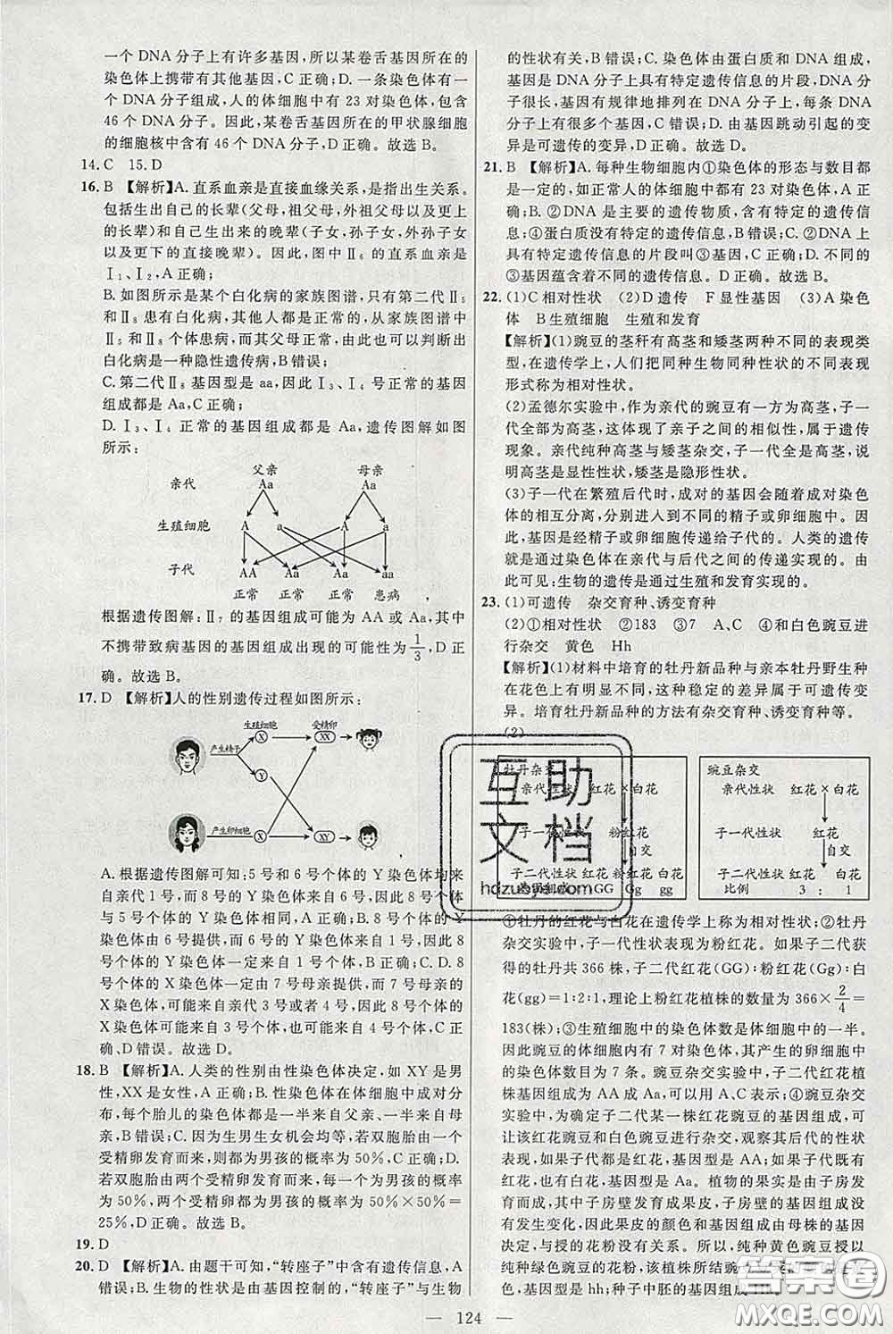 2020春名師助學(xué)系列細(xì)解巧練八年級(jí)生物下冊(cè)人教版答案
