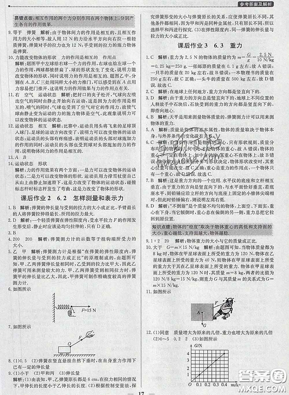 2020春提分教練優(yōu)學(xué)導(dǎo)練測八年級物理下冊滬粵版答案