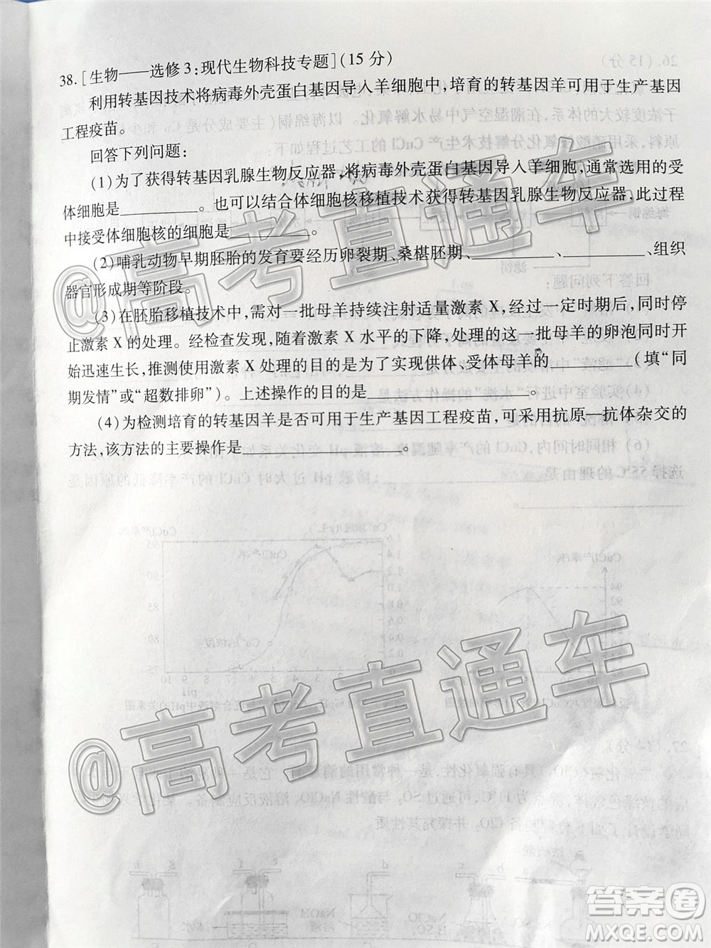 2020年湖北省高三5月調(diào)研模擬考試理科綜合試題及答案