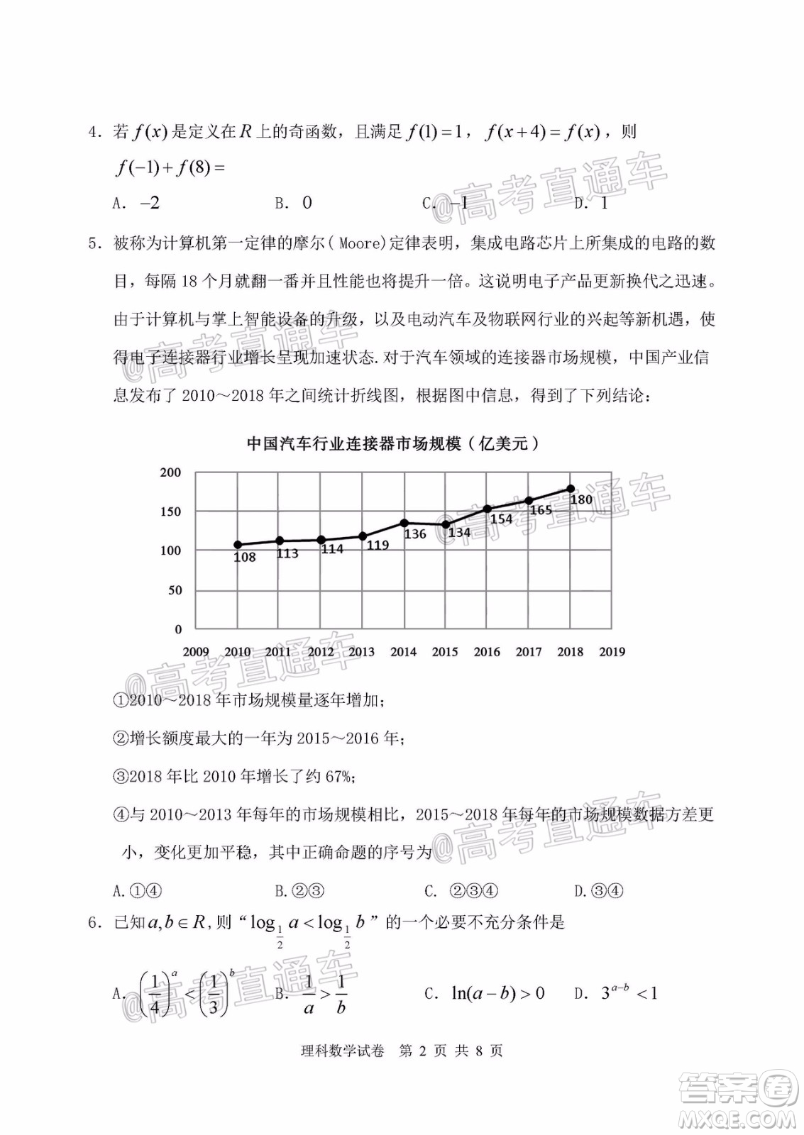 2020年赤峰市高三520模擬考試理科數學試題及答案