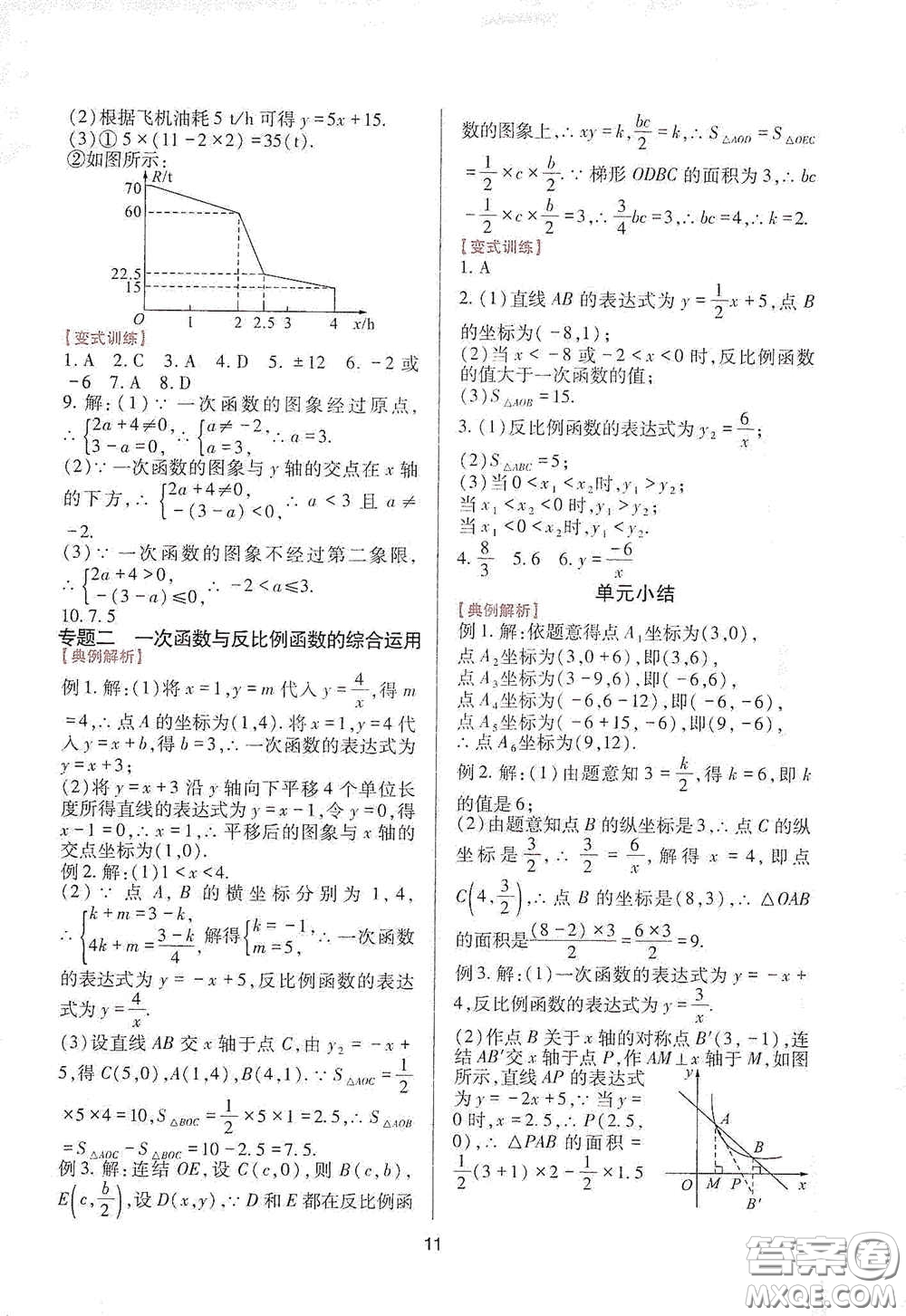 四川教育出版社2020新課程實踐與探究叢書八年級數(shù)學(xué)下冊華東師大版答案