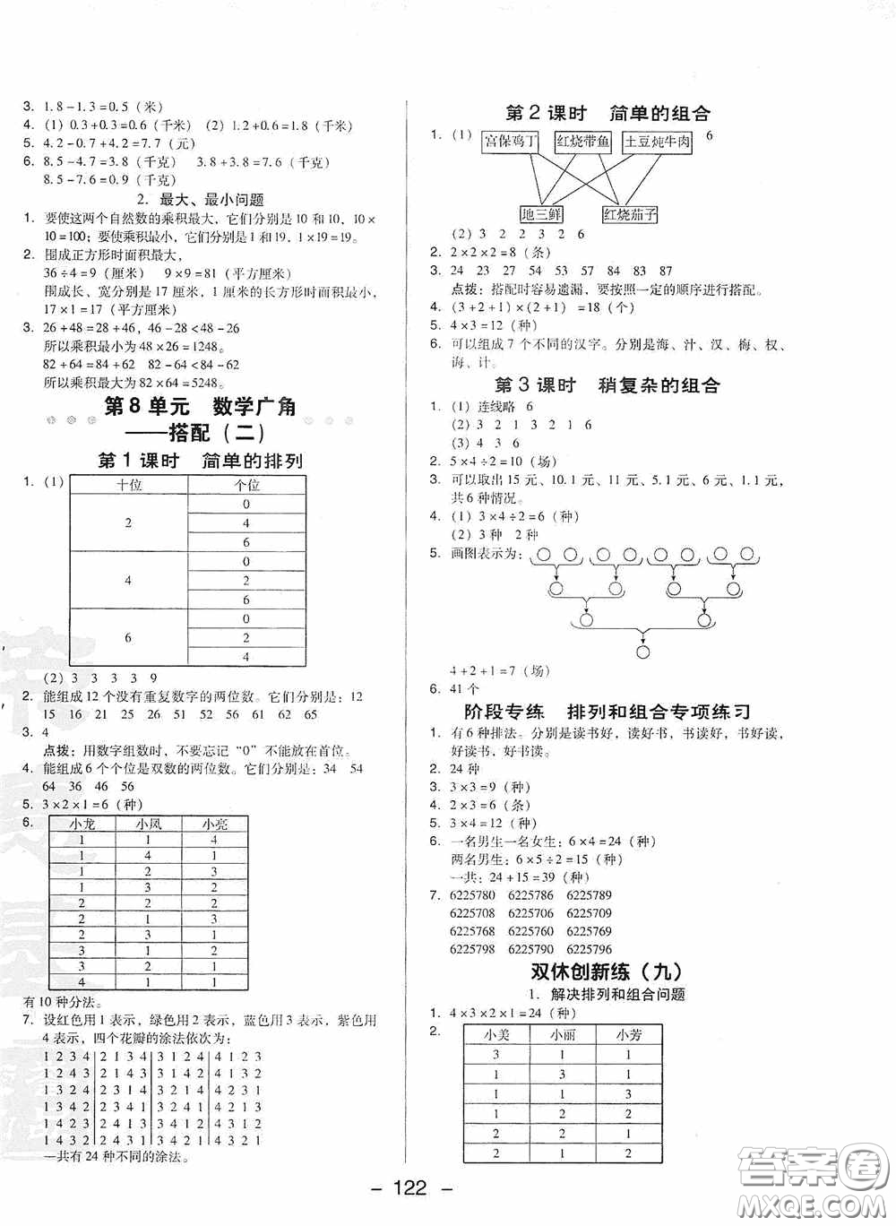 陜西人民教育出版社2020典中點(diǎn)名師劃重點(diǎn)三年級(jí)數(shù)學(xué)下冊(cè)人教版答案