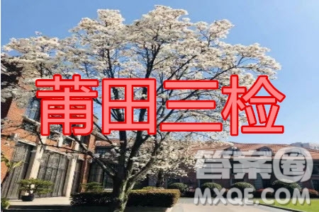 2020年莆田市高中畢業(yè)班第三次教學(xué)質(zhì)量檢測(cè)文科數(shù)學(xué)試題及答案