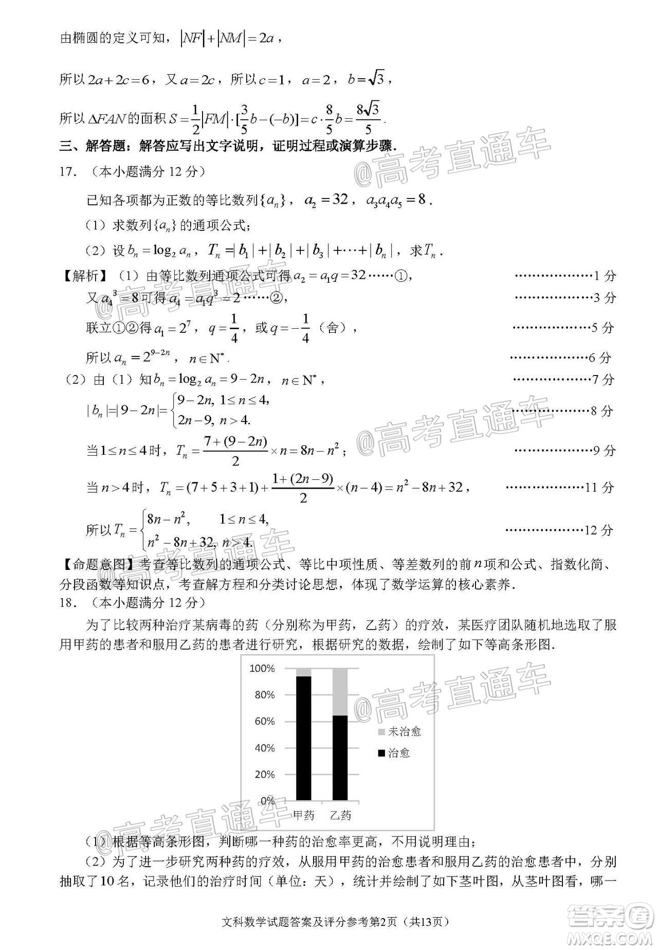 2020年深圳市高三年級(jí)第二次調(diào)研考試文科數(shù)學(xué)試題及答案