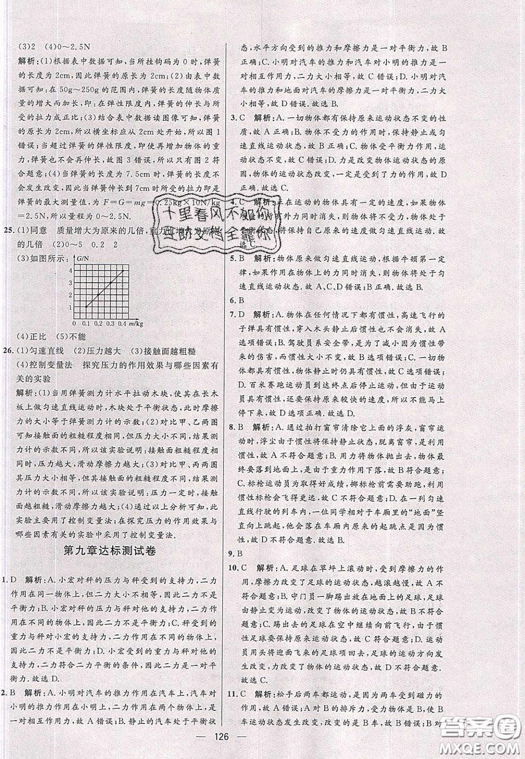 2020年亮點(diǎn)激活中學(xué)教材多元演練八年級(jí)物理下冊(cè)蘇科版答案