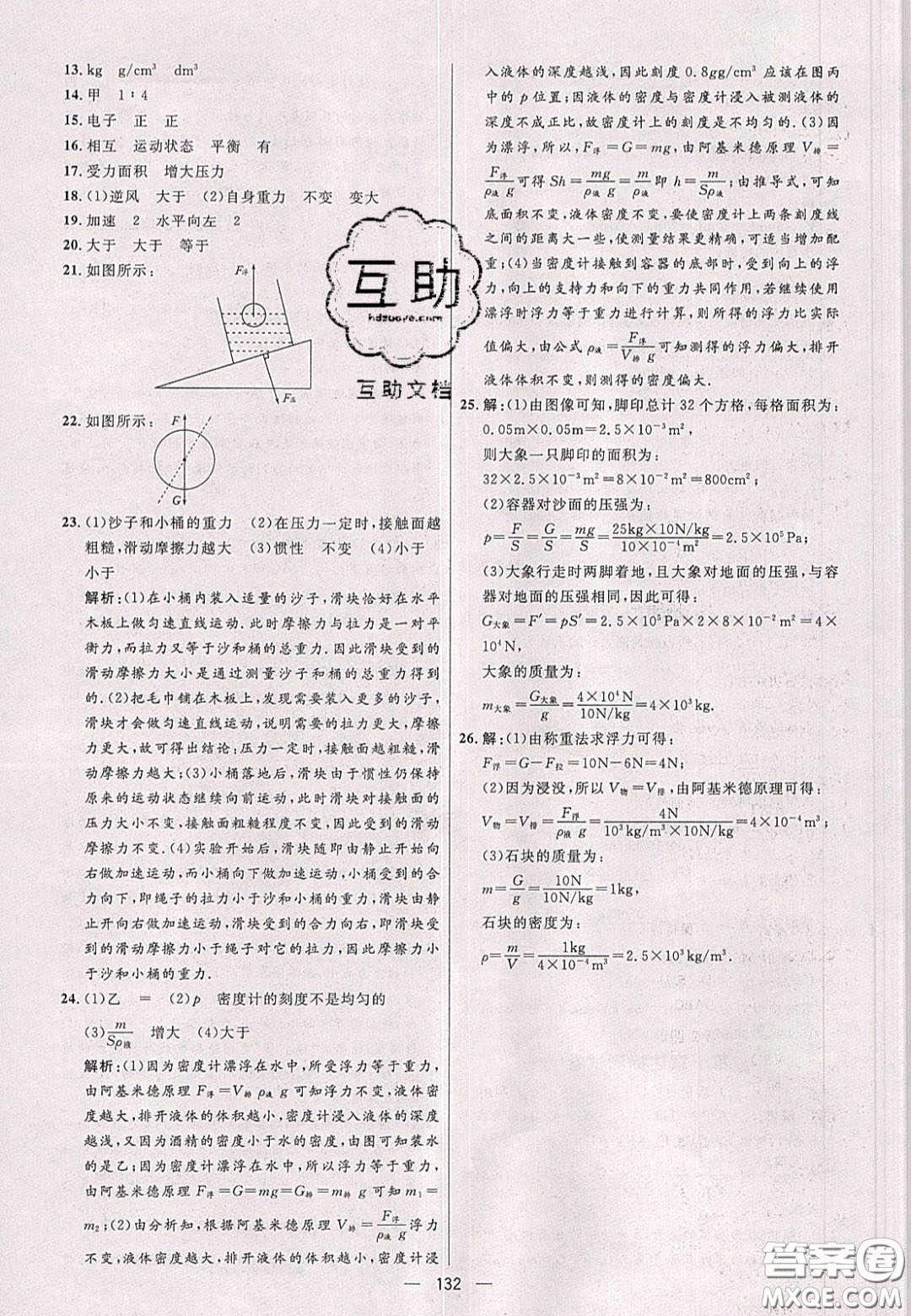 2020年亮點(diǎn)激活中學(xué)教材多元演練八年級(jí)物理下冊(cè)蘇科版答案