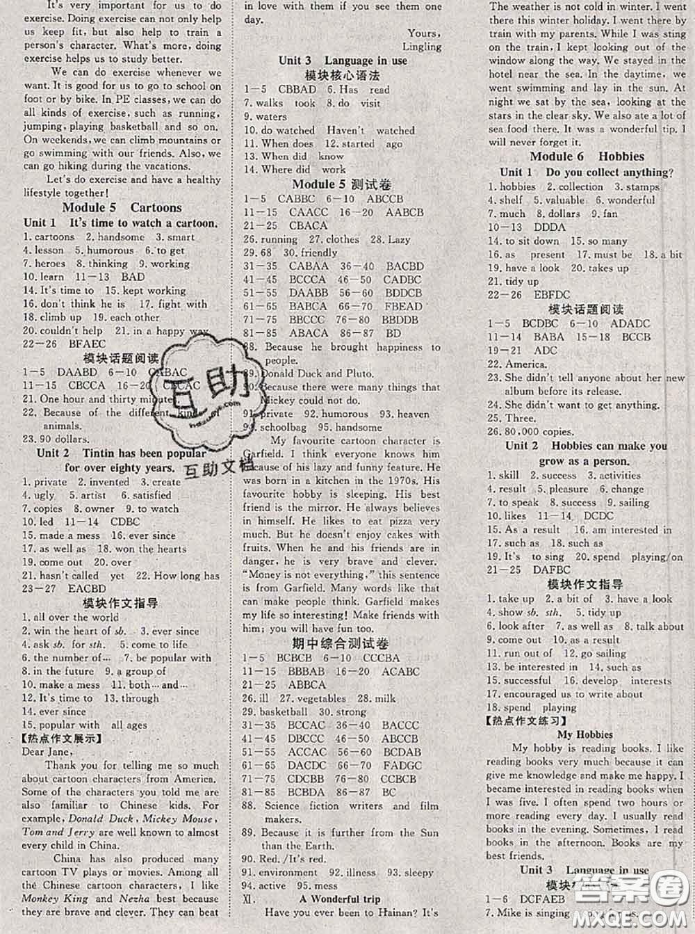 2020新版351高效課堂導(dǎo)學(xué)案八年級(jí)英語下冊外研版答案