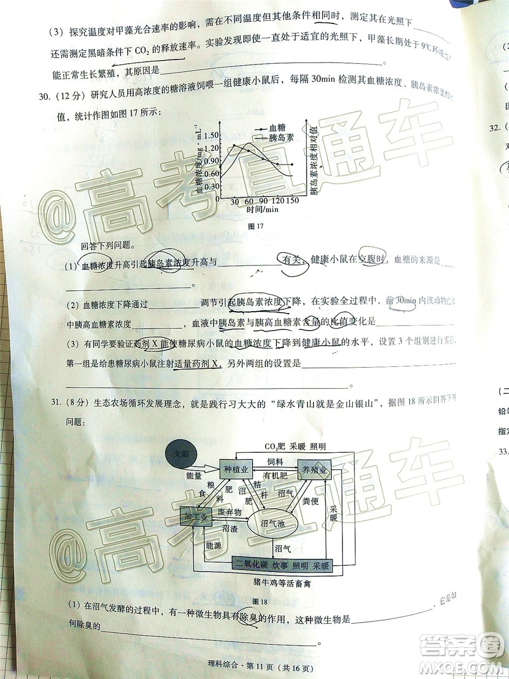 2020屆3+3+3高考備考診斷性聯(lián)考三考試?yán)砜凭C合試題及答案