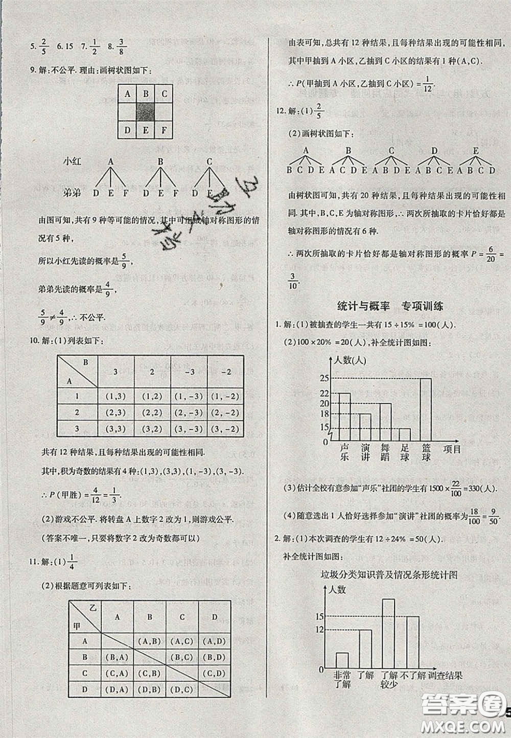 2020遼寧省中考真題分類一卷通數(shù)學答案