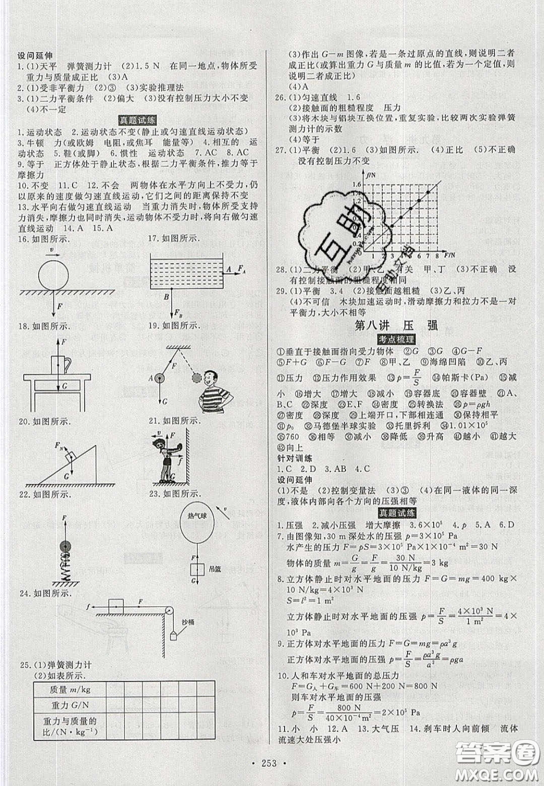 2020年河南中考風(fēng)向標初中總復(fù)習(xí)物理答案