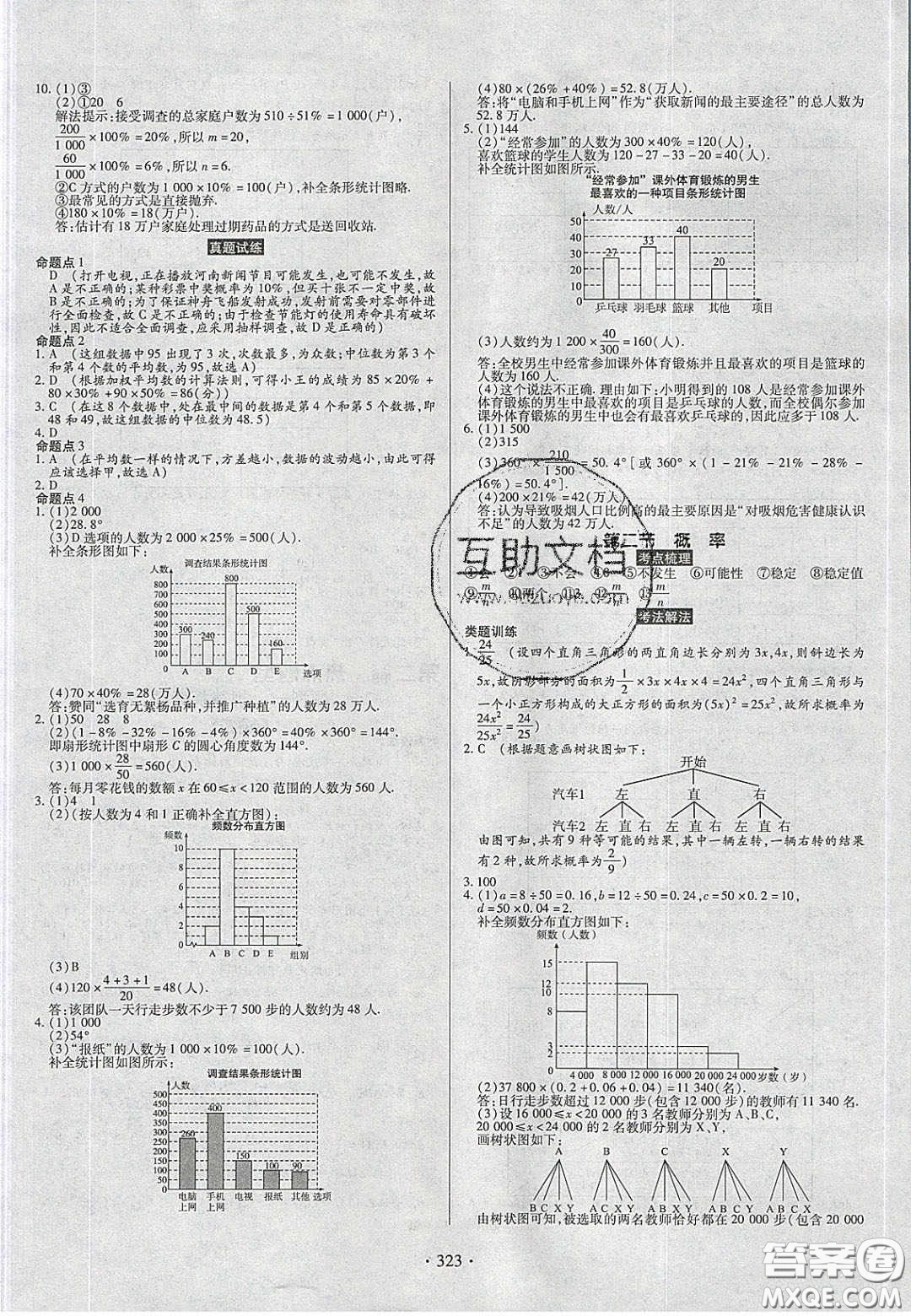 2020年河南中考風向標初中總復習數(shù)學答案