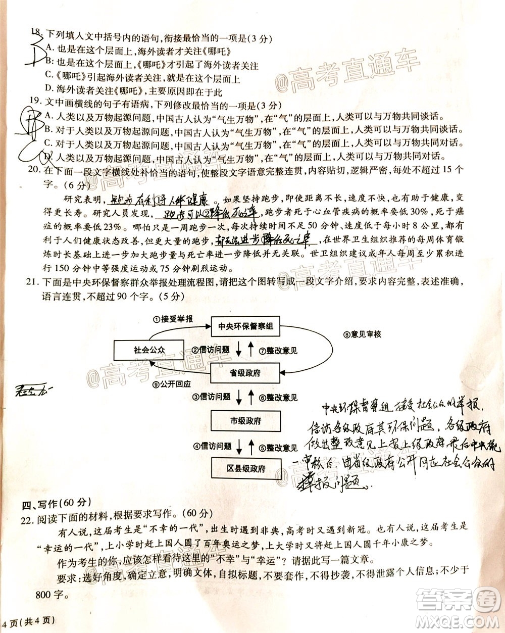 合肥一中2020屆高三最后一卷語(yǔ)文試題及答案