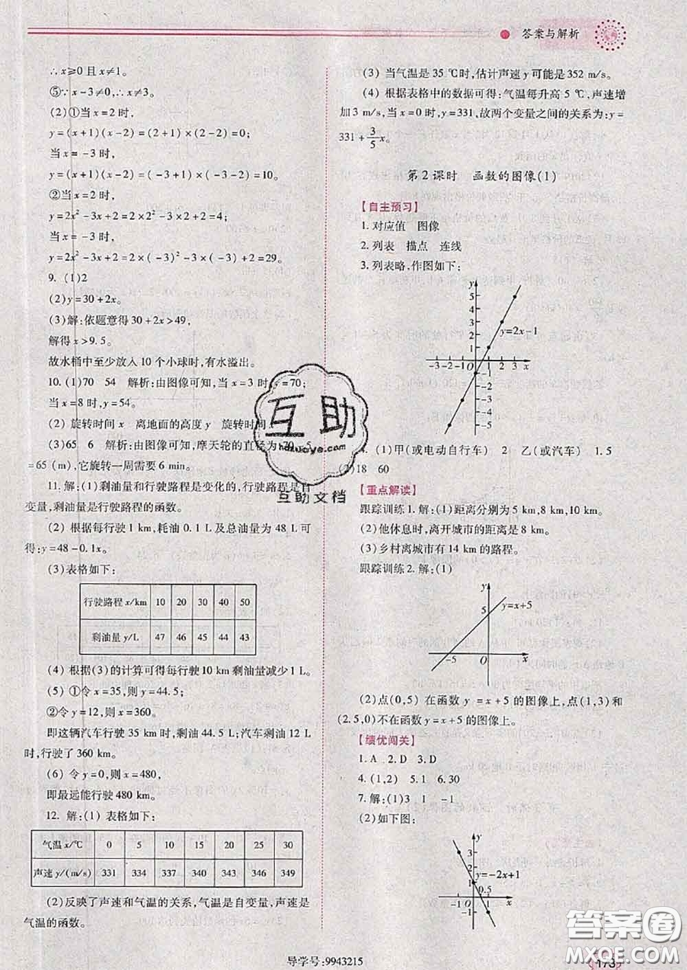 陜西師范大學(xué)出版社2020春績(jī)優(yōu)學(xué)案八年級(jí)數(shù)學(xué)下冊(cè)人教版答案