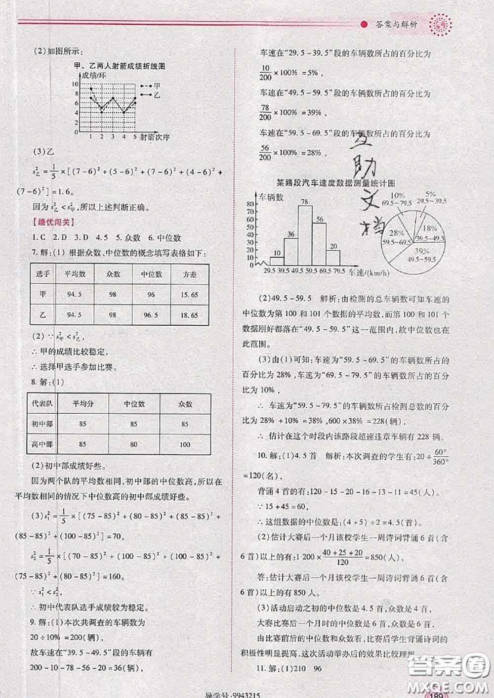 陜西師范大學(xué)出版社2020春績(jī)優(yōu)學(xué)案八年級(jí)數(shù)學(xué)下冊(cè)人教版答案